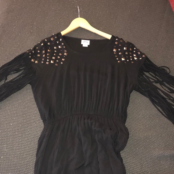 Ariat MESAS Black Fringe Sleeve Dress - Picture 3 of 4